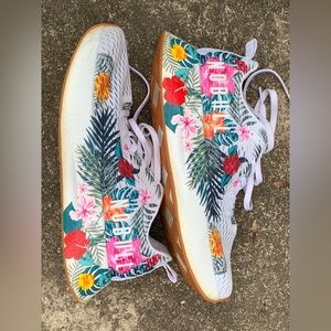 Mens NoBull Floral Runner+ | Size 12 | White Mesh
